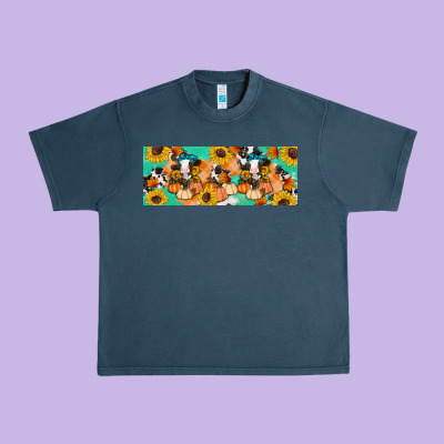 Cow Fall Pumpkin Urban Heavy Tee Designed By Artiststas
