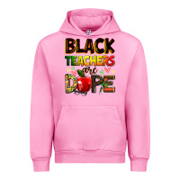 Fuchsia Pink Black Teacher's are dope juneteenth Urban Hoodie - Zillion Design Studio
