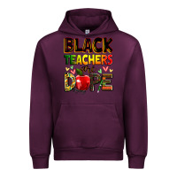 Mauve Wine Black Teacher's are dope juneteenth Urban Hoodie - Zillion Design Studio