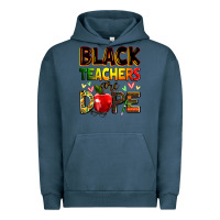 Pigment Midnight Navy Black Teacher's are dope juneteenth Urban Hoodie - Zillion Design Studio