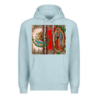 Blue Mist Virgin Mary Mexican Flag Premium Hoodie - CTS Tumbler Store