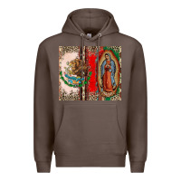 Coffee Virgin Mary Mexican Flag Premium Hoodie - CTS Tumbler Store