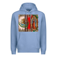Colony Blue Virgin Mary Mexican Flag Premium Hoodie - CTS Tumbler Store
