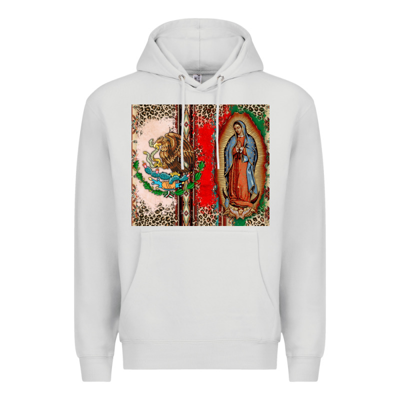 Virgin Mary Mexican Flag Premium Hoodie by CTS Tumbler Store | Teevron