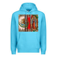 Ocean Blue Virgin Mary Mexican Flag Premium Hoodie - CTS Tumbler Store