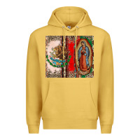 Antique Gold Virgin Mary Mexican Flag Premium Hoodie - CTS Tumbler Store