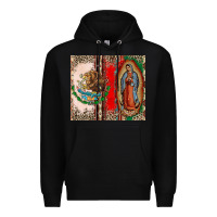 Black Virgin Mary Mexican Flag Premium Hoodie - CTS Tumbler Store