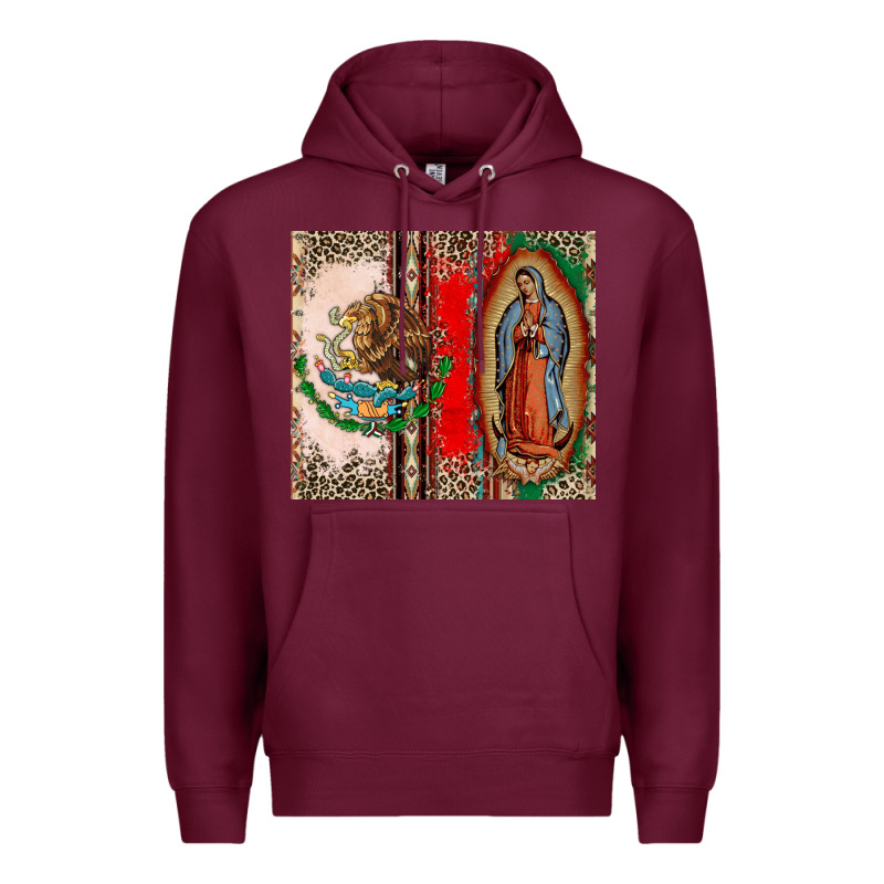 Virgin Mary Mexican Flag Premium Hoodie by CTS Tumbler Store | Teevron