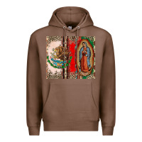Chestnut Virgin Mary Mexican Flag Premium Hoodie - CTS Tumbler Store