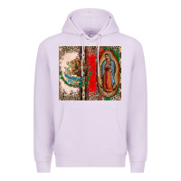 Lilac Virgin Mary Mexican Flag Premium Hoodie - CTS Tumbler Store