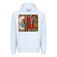 White Virgin Mary Mexican Flag Premium Hoodie - CTS Tumbler Store