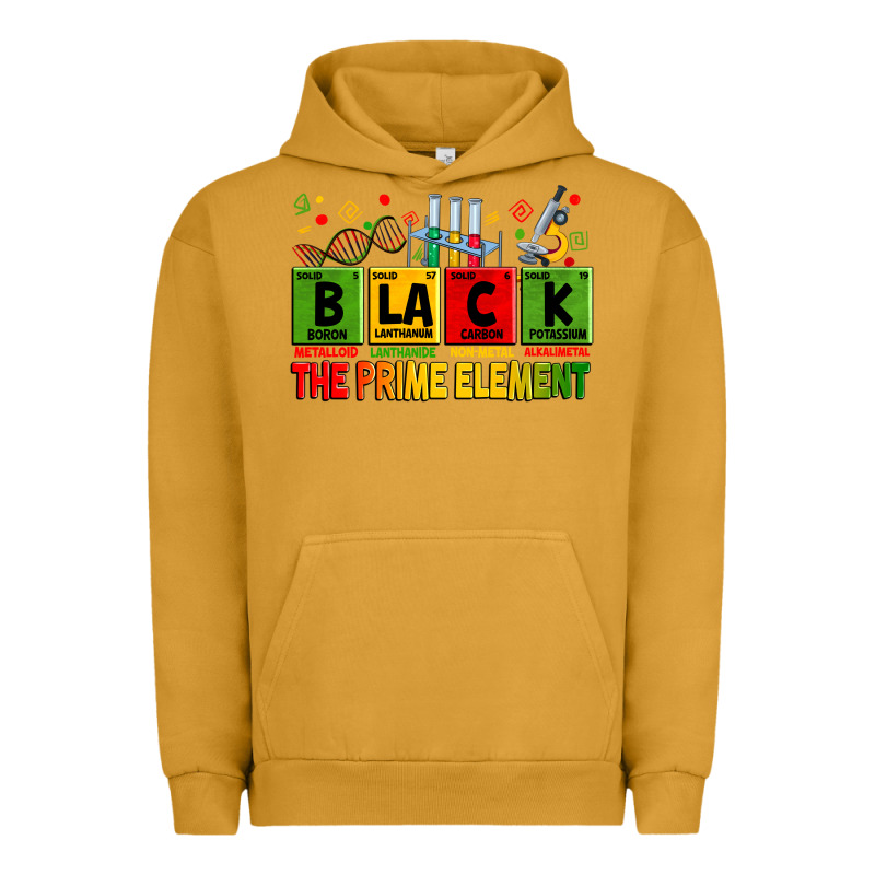 Black The Prime Element Juneteenth Urban Hoodie by Zillion Design Studio | Teevron