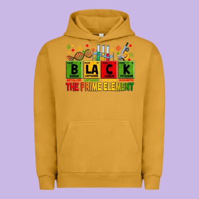Black The Prime Element Juneteenth Urban Hoodie Designed By Zillion Design Studio