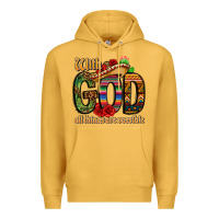 Mustard with god all things are possible Premium Hoodie - CTS Tumbler Store