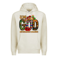 Oatmeal Heather with god all things are possible Premium Hoodie - CTS Tumbler Store