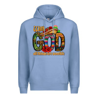 Colony Blue with god all things are possible Premium Hoodie - CTS Tumbler Store