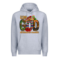 Heather Grey with god all things are possible Premium Hoodie - CTS Tumbler Store