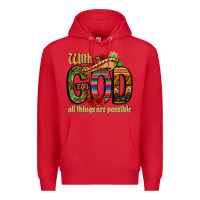 Red with god all things are possible Premium Hoodie - CTS Tumbler Store