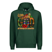 Sports Green with god all things are possible Premium Hoodie - CTS Tumbler Store
