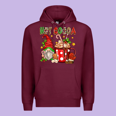 Hot Cocoa Gnome Premium Hoodie Designed By Texasbilliewilder