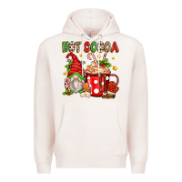 Pale Pink hot cocoa gnome Premium Hoodie - texasbilliewilder