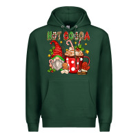 Sports Green hot cocoa gnome Premium Hoodie - texasbilliewilder