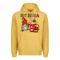Antique Gold hot cocoa gnome Premium Hoodie - texasbilliewilder
