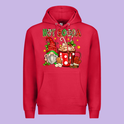 Hot Cocoa Gnome Premium Hoodie Designed By Texasbilliewilder