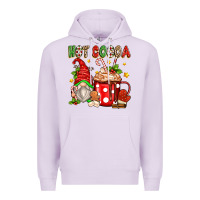 Lilac hot cocoa gnome Premium Hoodie - texasbilliewilder