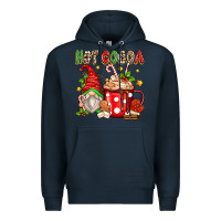 Navy hot cocoa gnome Premium Hoodie - texasbilliewilder