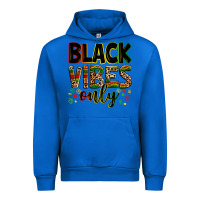 Cobalt Black vibes only juneteenth Urban Hoodie - Zillion Design Studio