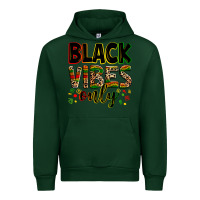Forest Green Black vibes only juneteenth Urban Hoodie - Zillion Design Studio
