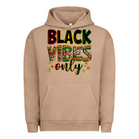 Pigment Burro Black vibes only juneteenth Urban Hoodie - Zillion Design Studio