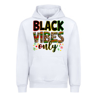 White Black vibes only juneteenth Urban Hoodie - Zillion Design Studio