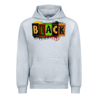 Heather Grey Black juneteenth Urban Hoodie - Zillion Design Studio