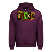 Mauve Wine Black juneteenth Urban Hoodie - Zillion Design Studio