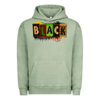 Pigment Oil Green Black juneteenth Urban Hoodie - Zillion Design Studio
