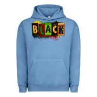 Pigment Pebble Blue Black juneteenth Urban Hoodie - Zillion Design Studio