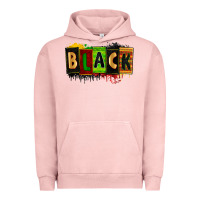 Pigment Salmon Black juneteenth Urban Hoodie - Zillion Design Studio