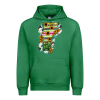 Emerald Vermont State Map Urban Hoodie - RanaPortraitStore