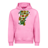 Fuchsia Pink Vermont State Map Urban Hoodie - RanaPortraitStore