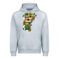 Heather Grey Vermont State Map Urban Hoodie - RanaPortraitStore