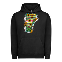 Pigment Black Vermont State Map Urban Hoodie - RanaPortraitStore