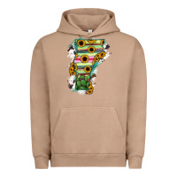 Pigment Burro Vermont State Map Urban Hoodie - RanaPortraitStore