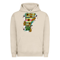 Pigment French Oak Vermont State Map Urban Hoodie - RanaPortraitStore