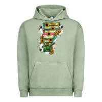 Pigment Oil Green Vermont State Map Urban Hoodie - RanaPortraitStore