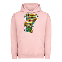 Pigment Salmon Vermont State Map Urban Hoodie - RanaPortraitStore