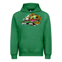 Emerald Virginia State Map Urban Hoodie - RanaPortraitStore