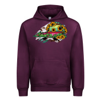 Mauve Wine Virginia State Map Urban Hoodie - RanaPortraitStore