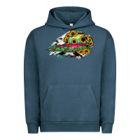 Pigment Midnight Navy Virginia State Map Urban Hoodie - RanaPortraitStore